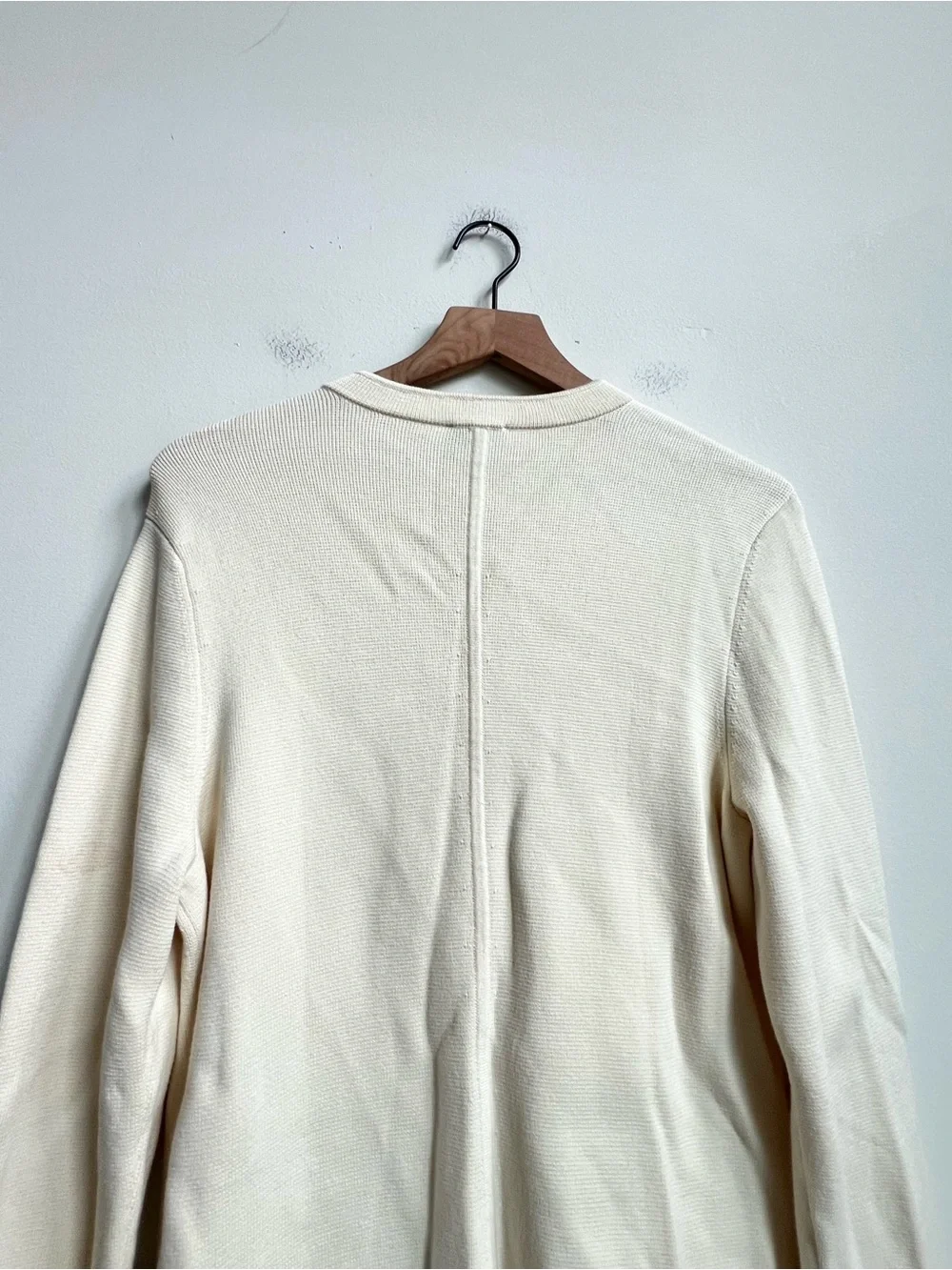 New Talbots Knit Stretch Banded Collar  Sweater Jacket Pocket Minimalist Luxury